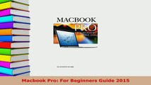 Download  Macbook Pro For Beginners Guide 2015  EBook