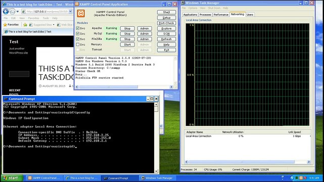 LOIC (Low Orbit Ion Cannon) ddos attacking tool in Kali Linux :Attacking web server