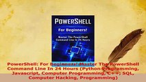 PDF  PowerShell For Beginners Master The PowerShell Command Line In 24 Hours Python  EBook