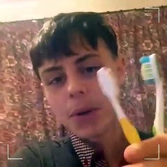 HORRIBLE TOOTHBRUSH PRANK- washing up liquid and salt on toothbrush prank