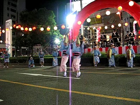 Japanese famous traditional summer dance festival Awa-odori 2011.8.15