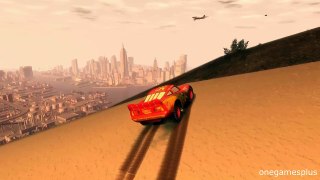 Jumps off a mountain Lightning McQueen Crash test by onegamesplus Part 7