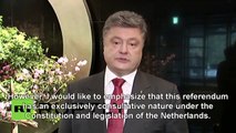 Poroshenko slams Dutch people: The referedum results are attack on European unity and values