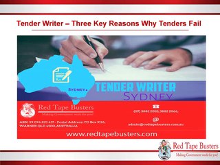 Tender Writer – Three Key Reasons Why Tenders Fail