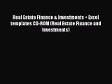 Download Real Estate Finance & Investments   Excel templates CD-ROM (Real Estate Finance and