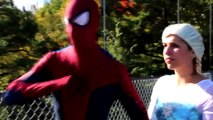 Spiderman vs Venom vs Frozen Elsa! Real Life Superhero Battle Death Match! [HD, 720p]