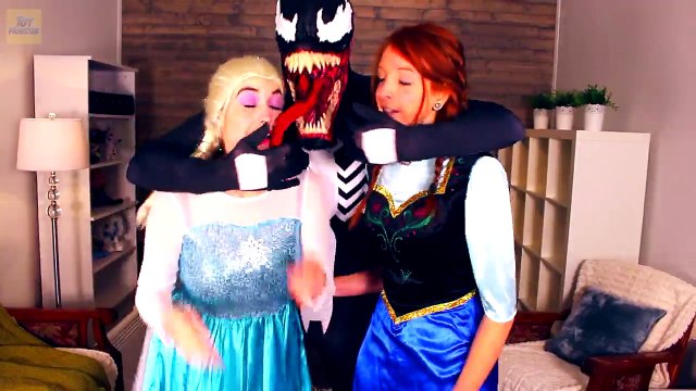 Spiderman vs Venom vs Frozen Elsa & Anna! Elsa & Anna are Kidnapped in Real Life Superhero Movie... [HD, 720p]