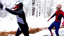 Spiderman vs Venom vs Carnage vs Zombie Spiderman! Superhero Battle Movie in Real Life! [HD, 720p]