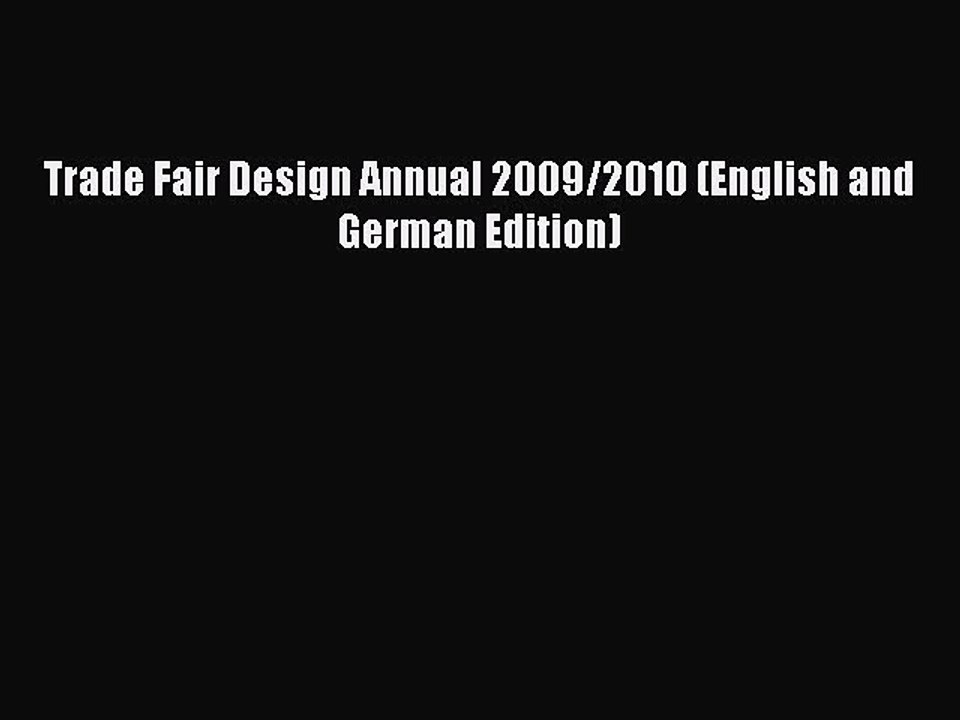 Read Trade Fair Design Annual 2009/2010 (English and German Edition) Ebook Free