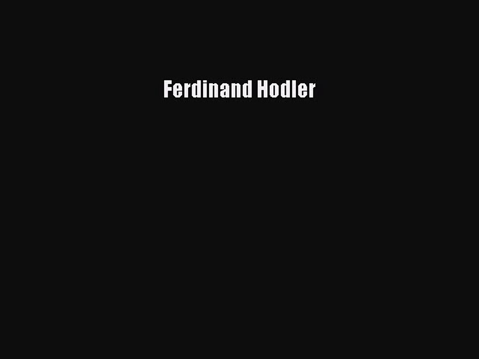 Read Ferdinand Hodler PDF Free