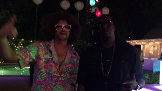 RedFoo x Partii Animalz on the set of Alvin and Chipmunks 4