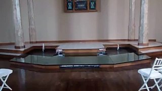 Indoor Water Feature - Glass Covered Altar at Wedding Chapel