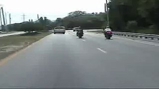 Crashing bikers