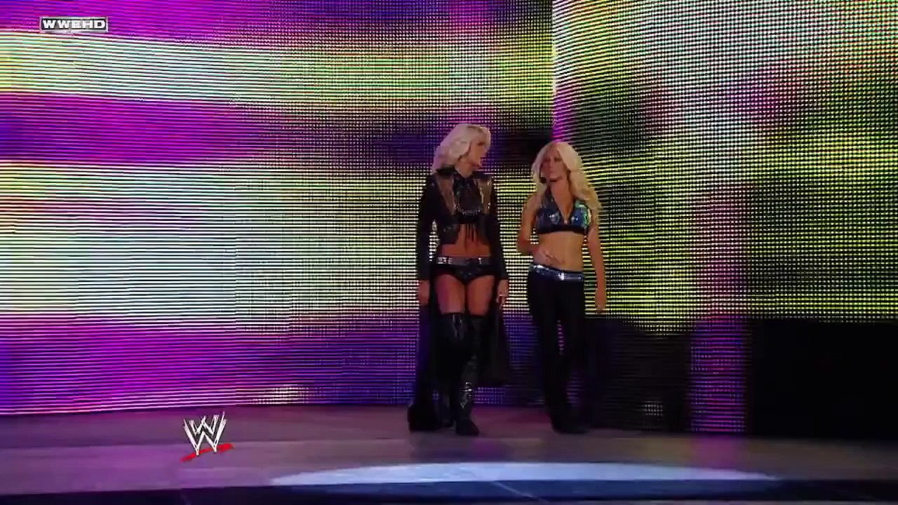 720pHD WWE Superstars 2010 The Bella Twins vs Maryse & Jillian Hall
