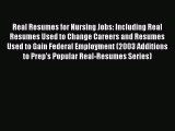 [Read book] Real Resumes for Nursing Jobs: Including Real Resumes Used to Change Careers and