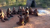 Primitive tribes in the heart of the Kalahari Desert Part 1 vs 2 - MAKING FIRE + GAME