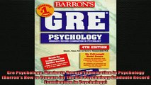 FREE DOWNLOAD  Gre Psychology Graduate Record Examination in Psychology Barrons How to Prepare for the  BOOK ONLINE