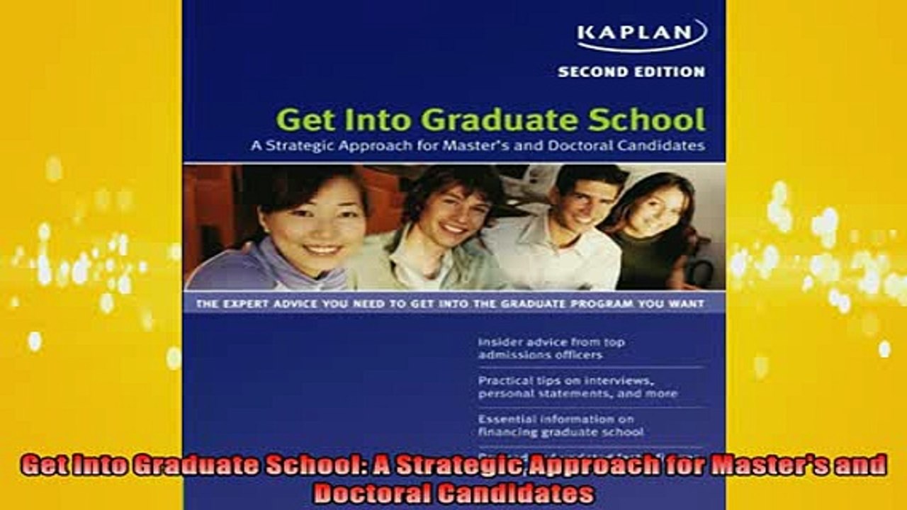 FREE DOWNLOAD  Get Into Graduate School A Strategic Approach for Masters and Doctoral Candidates  FREE BOOOK ONLINE