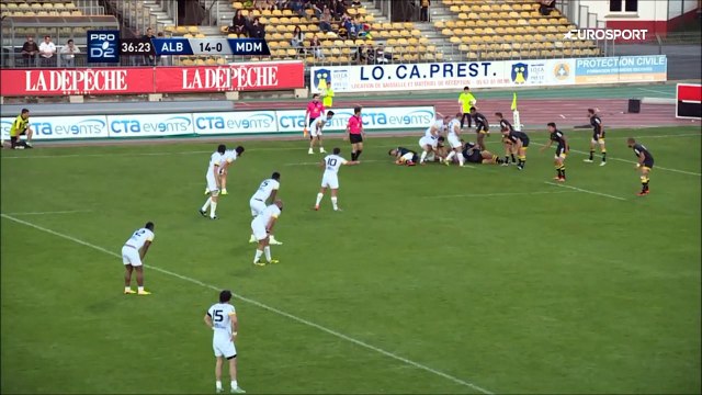 SITE OFFICIEL STADE MONTOIS RUGBY - 1ER ESSAI S. TOKULA - ALBI vs STADE MONTOIS