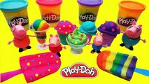PLAY DOH!!!   Wonderful ice cream cups and surprise eggs peppa pig 2016 toys