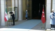 Cumhurbaşkanı Erdoğan, İran Cumhurbaşkanı Ruhani'yi Resmi Törenle Karşıladı