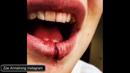 Incredible Zoe Armstrong shows off her amazing horror make up skills