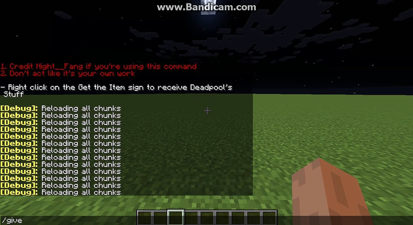 Minecraft 1.9 Tek Komut Bloğu İle Deadpool yapımı