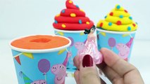 Peppa Pig Ice Cream Surprise Toys Play Doh Rainbow Ice Cream Juguetes de Peppa Pig Toy Videos Part 3