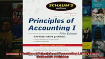 Free PDF Downlaod  Schaums Outline of Principles of Accounting I Fifth Edition Schaums Outlines  BOOK ONLINE