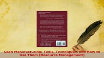 Download  Lean Manufacturing Tools Techniques and How to Use Them Resource Management Read Full Ebook