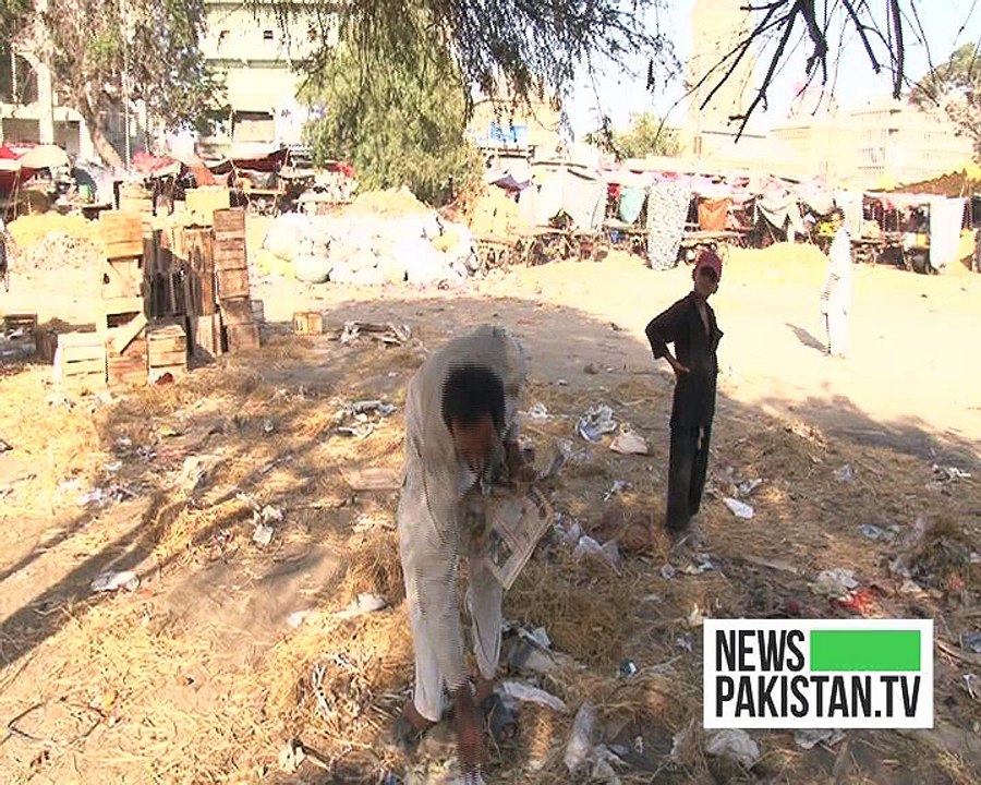 A Poor man collecting Holy papers