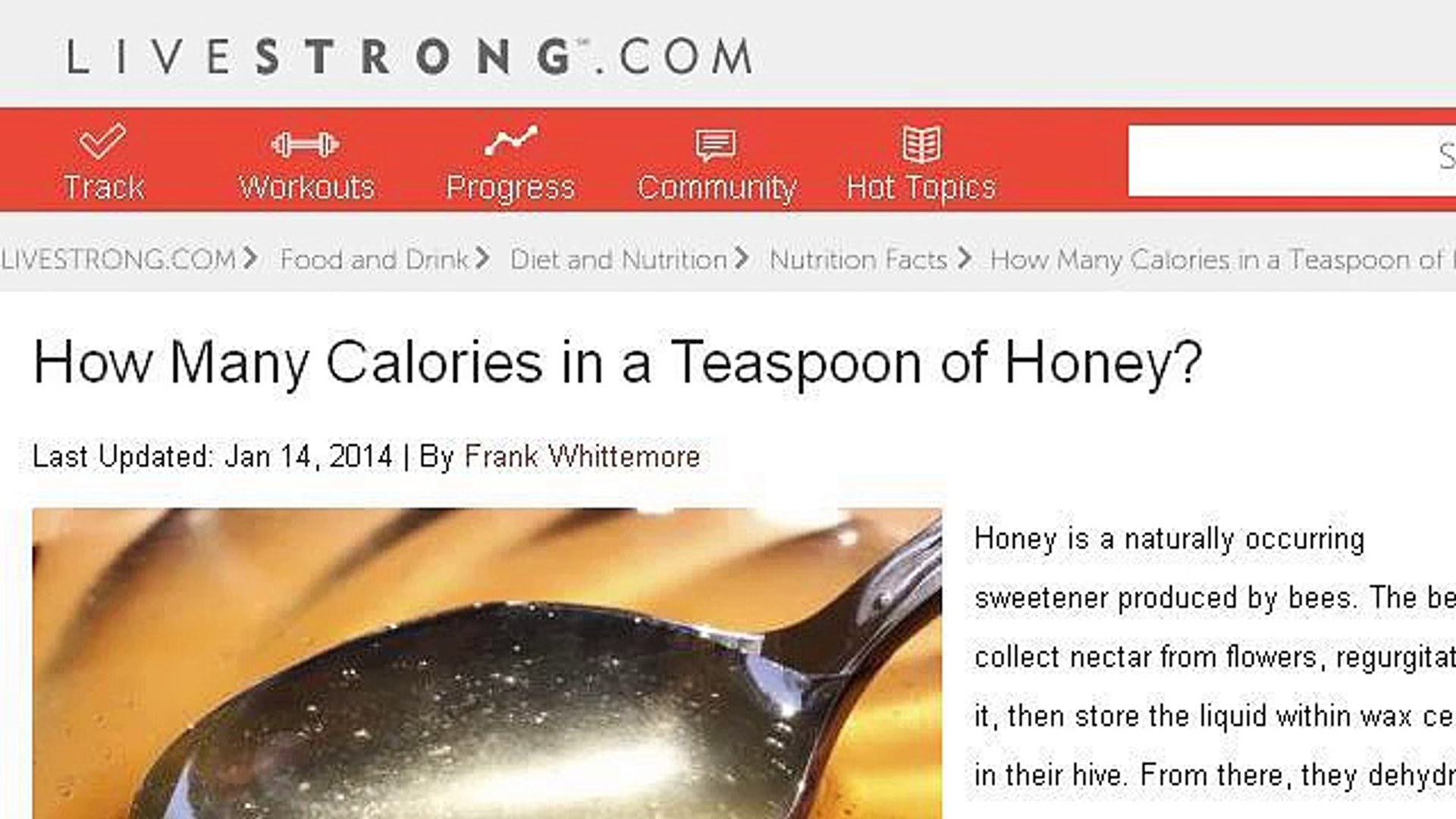 How Many Calories Are In A Tablespoon Of Honey Video Dailymotion
