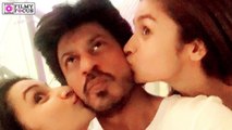 Alia Bhatt And Parineeti Chopra Kissing Shahrukh Khan - Filmyfocus.com