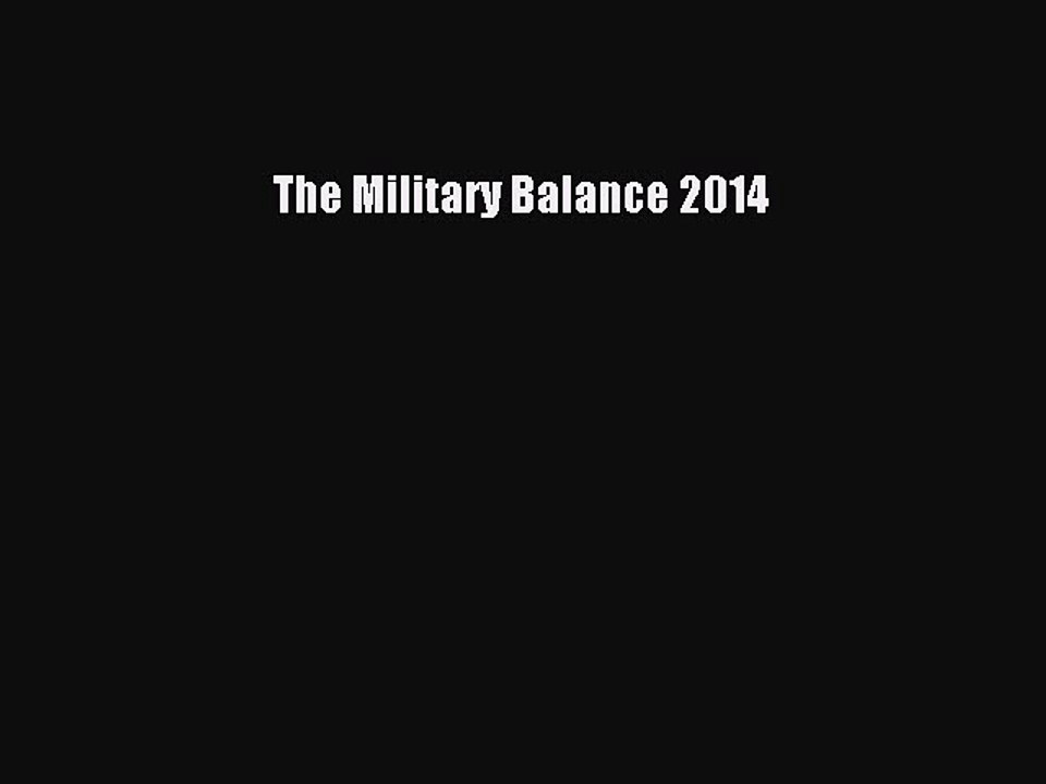 PDF The Military Balance 2014 Free Books