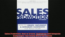READ book  Sales Promotion How to Create Implement and Integrate Campaigns That Really Work 4th  FREE BOOOK ONLINE