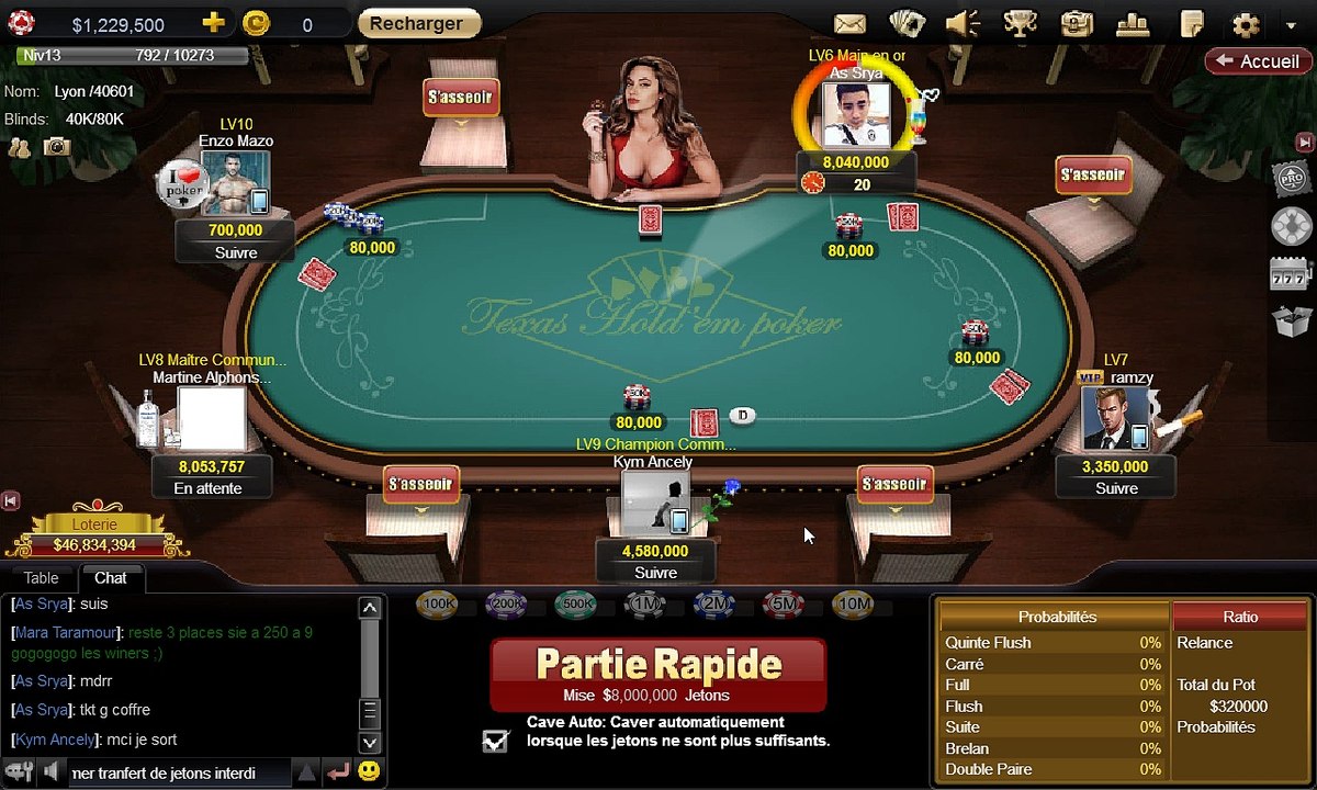 transfertfransfert de jetons sur poker pro.fr