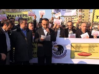 Taksicilerden zam eylemi