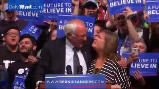 Bernie Sanders celebrating post Wisconsin primary victory   Daily Mail Online