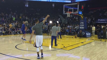Stephen Curry's Full Pre-Game Routine for Trail Blazers_Warriors!