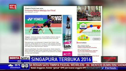 Ganda Putri Indonesia Melenggang ke Final Singapura Terbuka