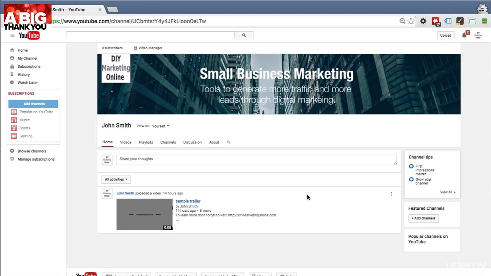⁣8- How To Configure YouTube Channel Navigation And Connect Accounts