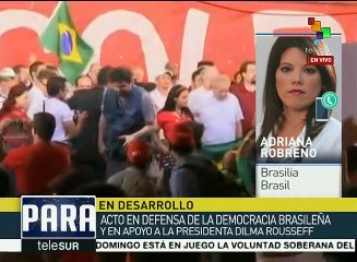 Miles de brasileños participan en campamento en defensa de Rousseff