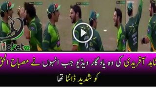 Watch Shahid Afridi and Misbah Ul Haq Fight During Match