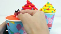Peppa Pig Ice Cream Surprise Toys Play Doh Rainbow Ice Cream Juguetes de Peppa Pig Toy Videos Part 2