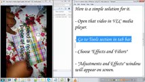 How to rotate a video 90 degree  in windows using VLC media player?