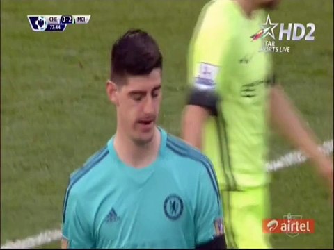 Thibaut Courtois Red Card HD - Chelsea 0-2 Manchester City - 16.04.2016 HD