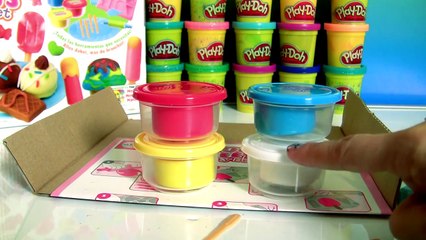 Dough Sweets Playset DIY Learn to Mold Play Doh Popsicles Sundaes Ice Cream Cones & Frozen
