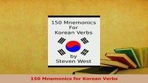 PDF  150 Mnemonics for Korean Verbs Download Online