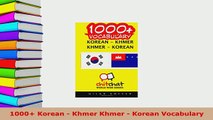 PDF  1000 Korean  Khmer Khmer  Korean Vocabulary Read Online