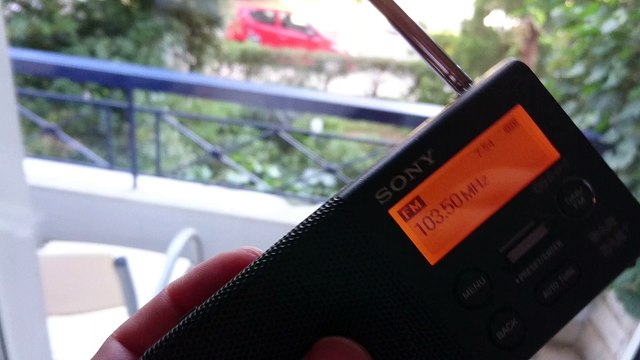 Two stations at one frequency, Athens-Glyfada, Greece